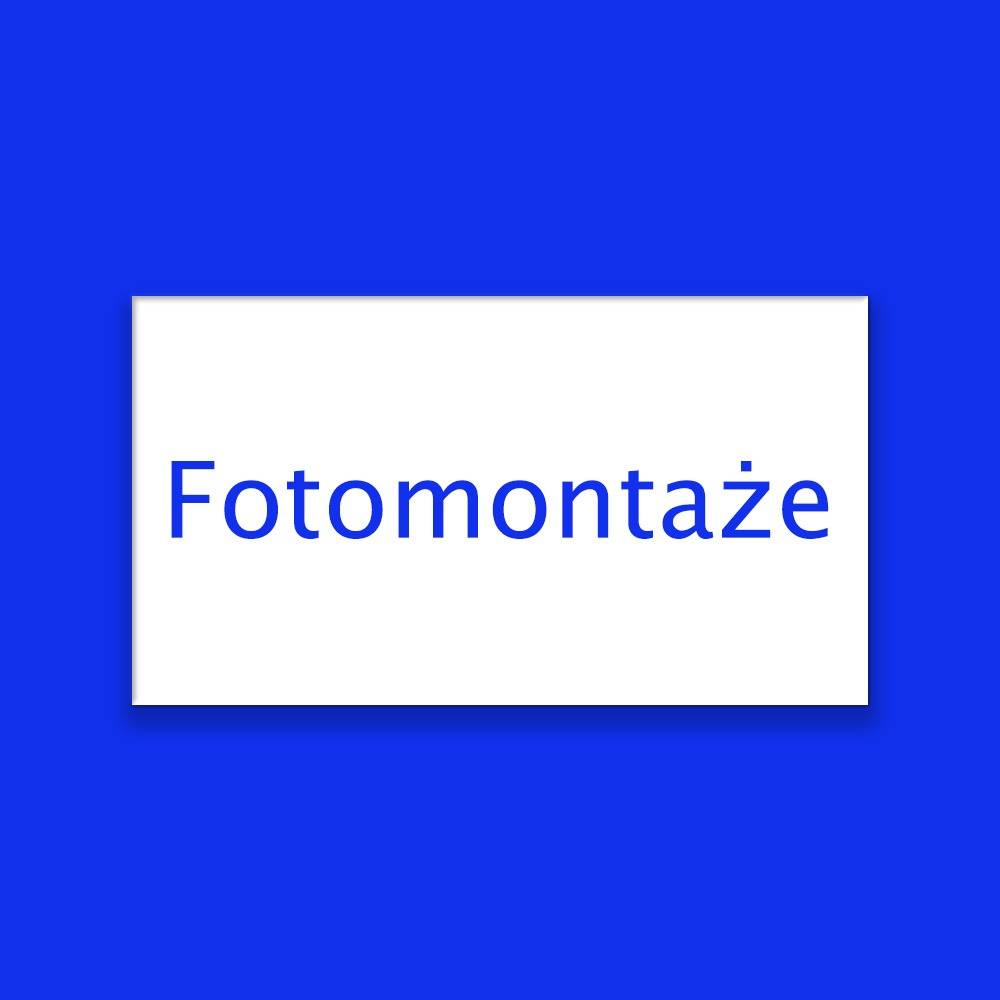 napis " fotomontaże" - kopiel